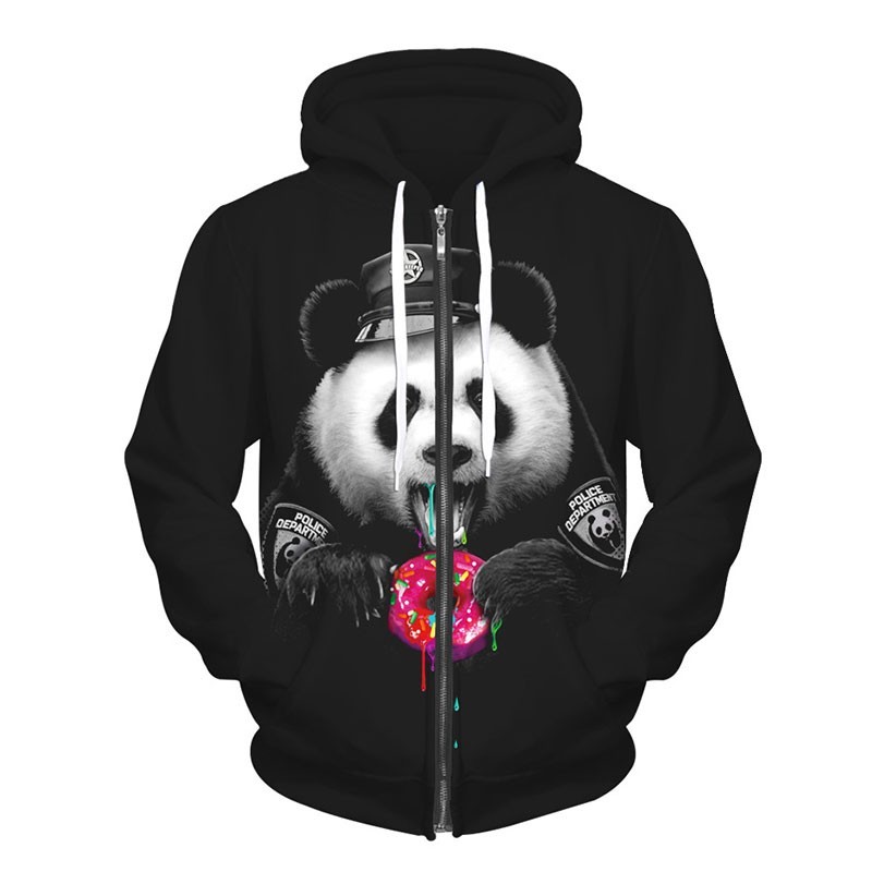 Panda Hoodie for Couples Blank Panda Sweatshirt for men women