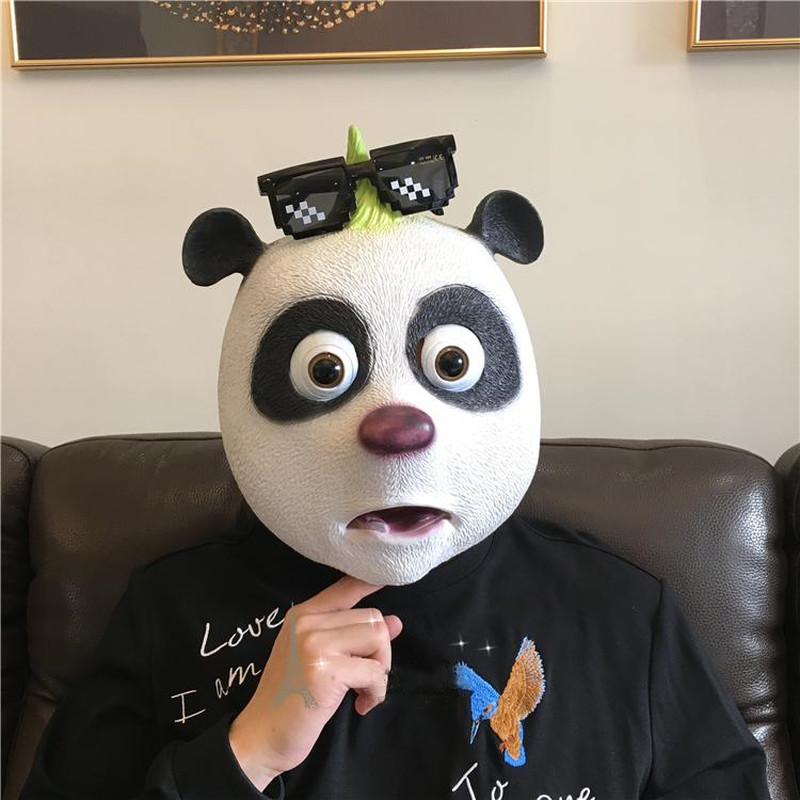 Panda Mask, Cute Cartoon Style Panda Mask for Halloween Costume Party