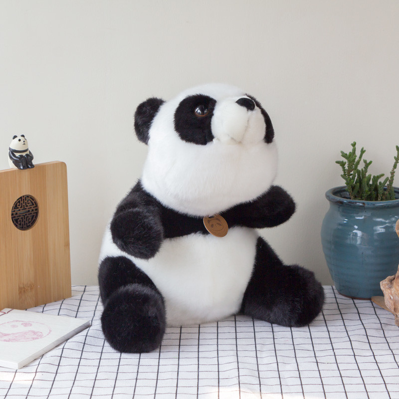 Panda Stuff Toy, Fluffy Look Up Gefüllter Pandabär in 4 Größen