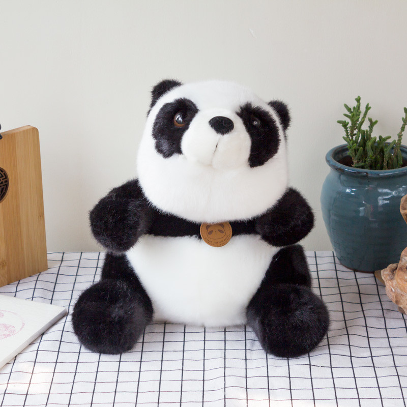 Panda Stuff Toy, Fluffy Look Up Gefüllter Pandabär in 4 Größen