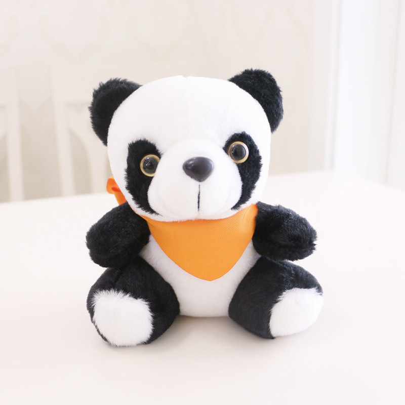 Stuffed Panda Bear, 7 Panda Plush with Triangle Scarf in 7 Colors