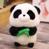 Panda Soft Toy, 18cm/7 in Cute Panda Plush with a Bamboo