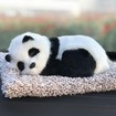 Juguetes de peluche de simulación de Panda, muñecas de animales durmiendo de panda, decoración de coche de decoración de hogar de animales de simulación
