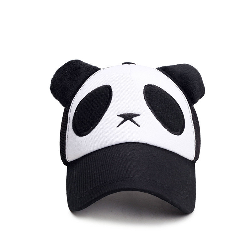 Panda baseball caps, Black and white animal panda baseball hats