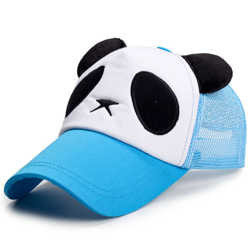 Gorras de béisbol de panda, gorras de béisbol de panda de animales en blanco y negro