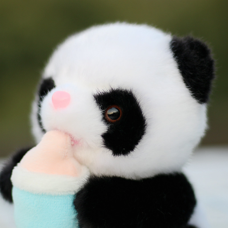Baby Panda Toy with Milk Bottle, 5.5 Cute Baby Panda Stuffed Animal