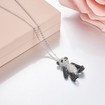 Panda sterling silver necklaces for women, Panda silver jewelries