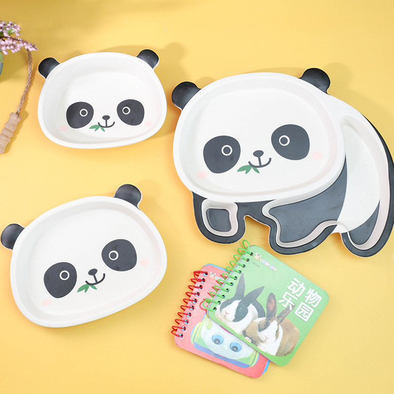 Children's 5 Piece Dinner Set Eco Friendly Panda Bear Design New and Boxed 