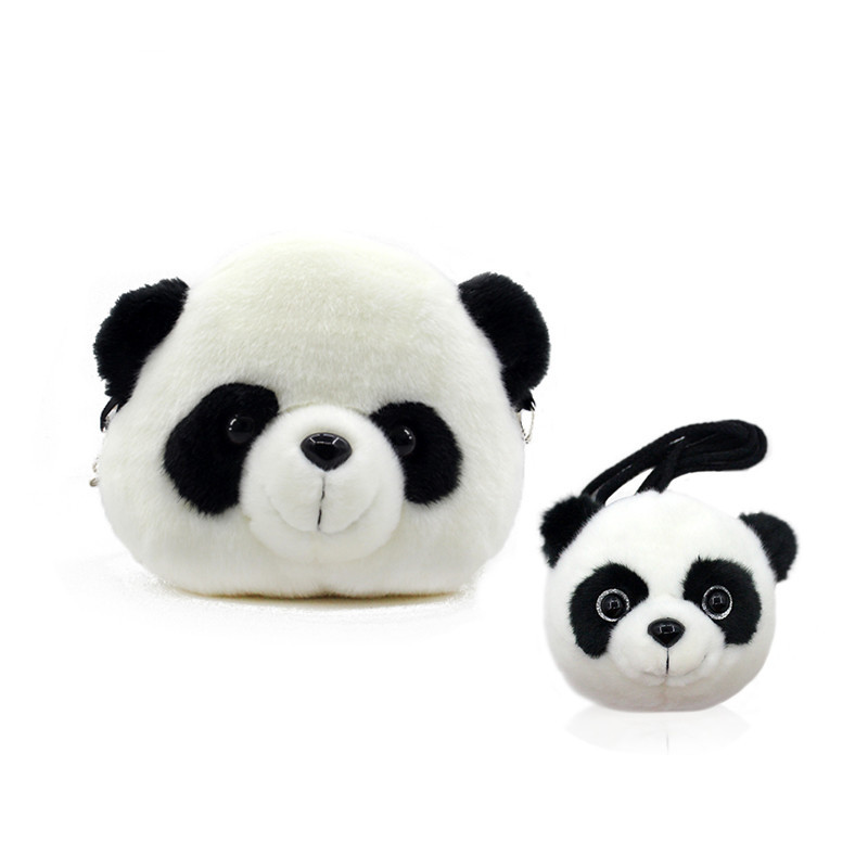 panda bag for girls and women panda crossbody bags fluffy in 2 sizes