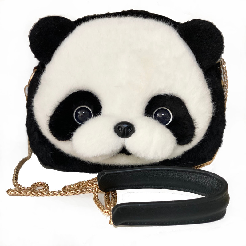 panda shoulder bag handmade panda plush bag with 47 shoulder strap