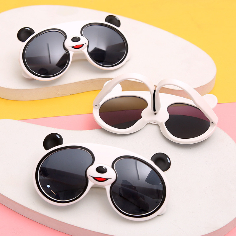 abstraktion squat svinge Panda Sunglasses UV 400 Folding Frame Kids Panda Bear Sunglasses