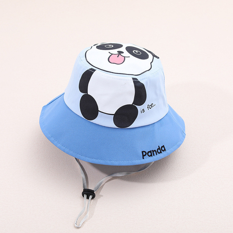 Panda Bucket Hat for Kid Age 2-5 Panda Hat with Adjustable Chin Strap