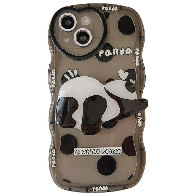 Support de téléphone anti-shake portable en forme de panda en silicone,  pour divers tableaux de bord de voiture