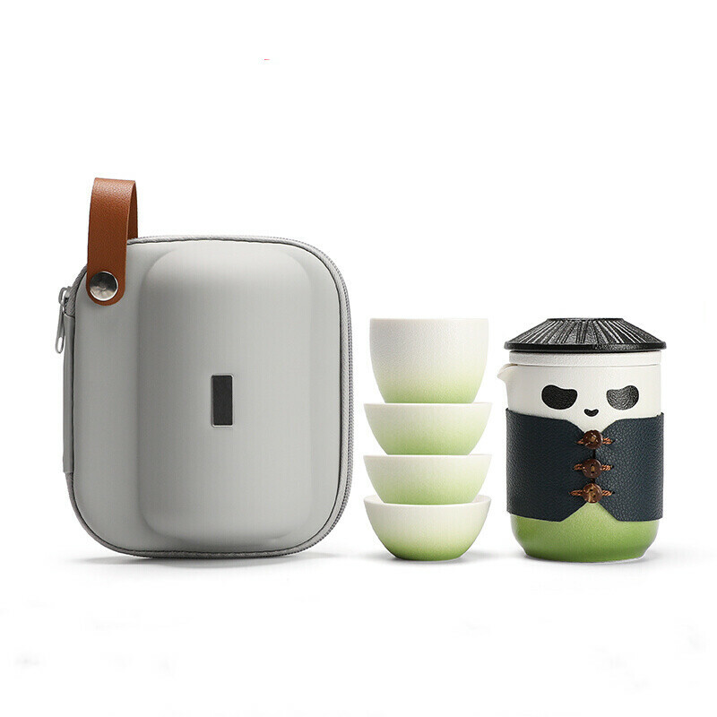 1 Set Panda, Portable Travel Tea Set, Outdoor Travel Single Tea Maker,  Simple Tea Infuser, Camping Instant Guest Cup, Carry-on Cup, Business Trip  Trav