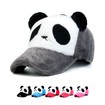 Gorro de invierno de panda, lindas gorras de béisbol de panda de peluche para adultos y niños