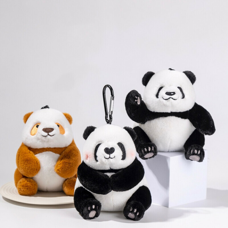 Panda Keychains: Cute Panda Plush Bag Accessories in 3 Fun Styles
