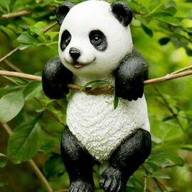 LONG-L Statue Panda Géant Jardin,Exterieur Wild Life Figurine Ours Noir Et  Blanc Ornement,pour Miniature Paysage Décoration Patio Jardin  Pelouse,étanche,D : : Jardin