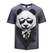 Camiseta de panda, camiseta de diseñador con estampado 3D Camiseta de oso panda para hombres y mujeres