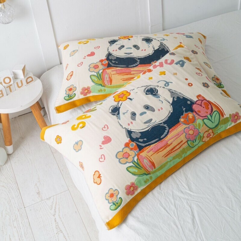 Panda Set: Hehua & Menglan Queen Size Panda Covers - 2 Pcs