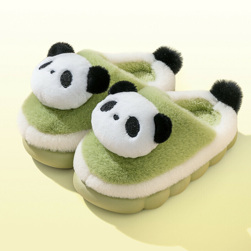 Toddler Girls' Ari Panda Slippers - Cat & Jack Charcoal Gray 7/8 | eBay