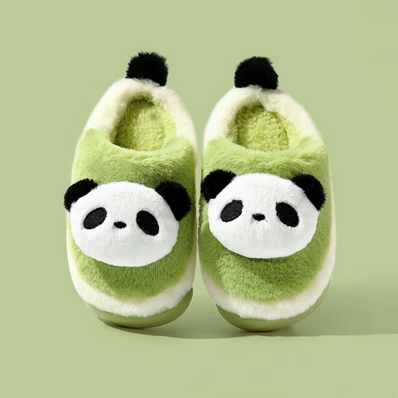 Womens Plush Faux Fur Panda Bear Memory Foam Slippers Character House Shoes  9-11 | eBay