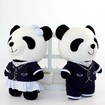 Panda Stuffed Animals, British Style Couple Panda Plush Toys, Creative Panda Toys for Wedding Gifts/ Valentine's Gift