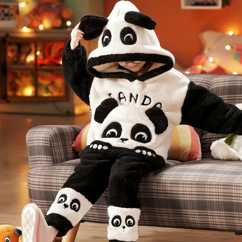 Family Panda Pajamas: Fluffy Panda Pajamas for Kids, Women, and Men