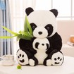 Panda Anne ve Çocuk Yumuşak Oyuncak, Oturan Panda Tutma Bebek Panda Dolması Hayvan Peluş Oyuncak Bebekler