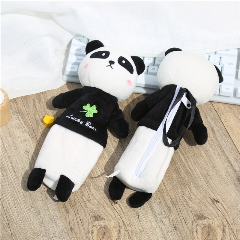 Panda Pencil Case, Plush Panda Pencil Pouch, Cute Pencil Case for Kids