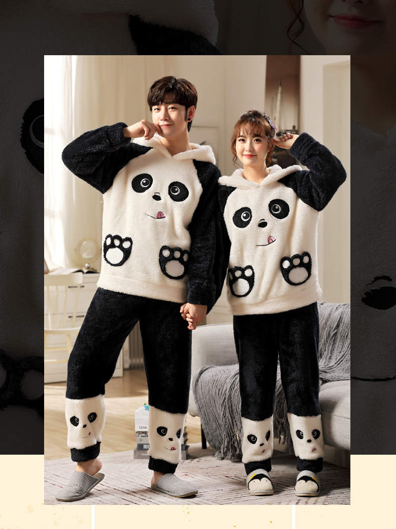 Panda Matching Pajamas Flannel Panda Pajamas for couples