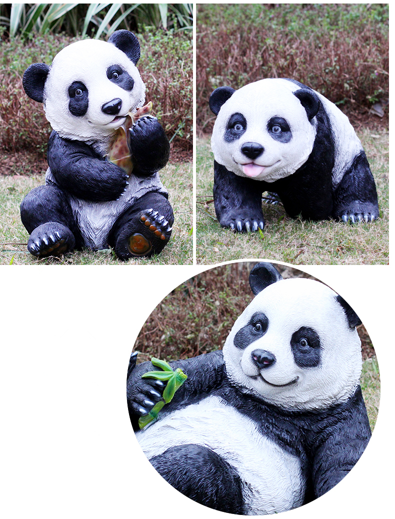 Panda Yard Statues, Large Panda Yard ornaments For Sale